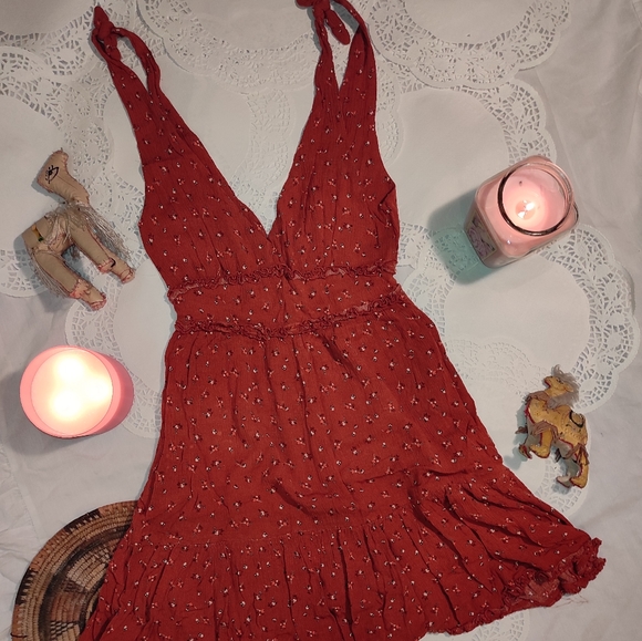 ILLA ILLA Dresses & Skirts - Burnt Orange Boho Dress